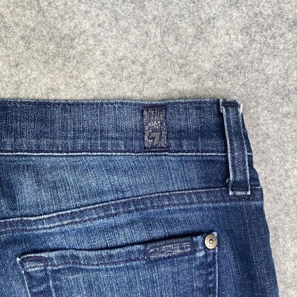 7 For All Mankind Jeans Womens 26 Roxanne Dark Blue Skinny Stretch Denim 30x31 - Picture 13 of 13